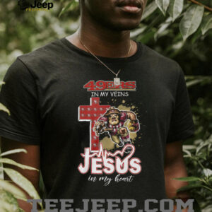 Game Day Devotion 49ers In My Veins, Jesus In My Heart T Shirt Game Day Devotion 49ers In My Veins, Jesus In My Heart T Shirt