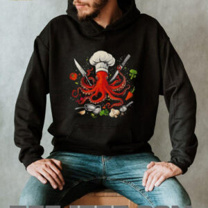 Octopus Chef Cooking Gourmet Seafood Illustration T Shirt Octopus Chef Cooking Gourmet Seafood Illustration T Shirt
