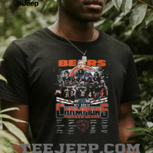 Official Chicago Bears 2025 NFC North Division Champions Signature T Shirt