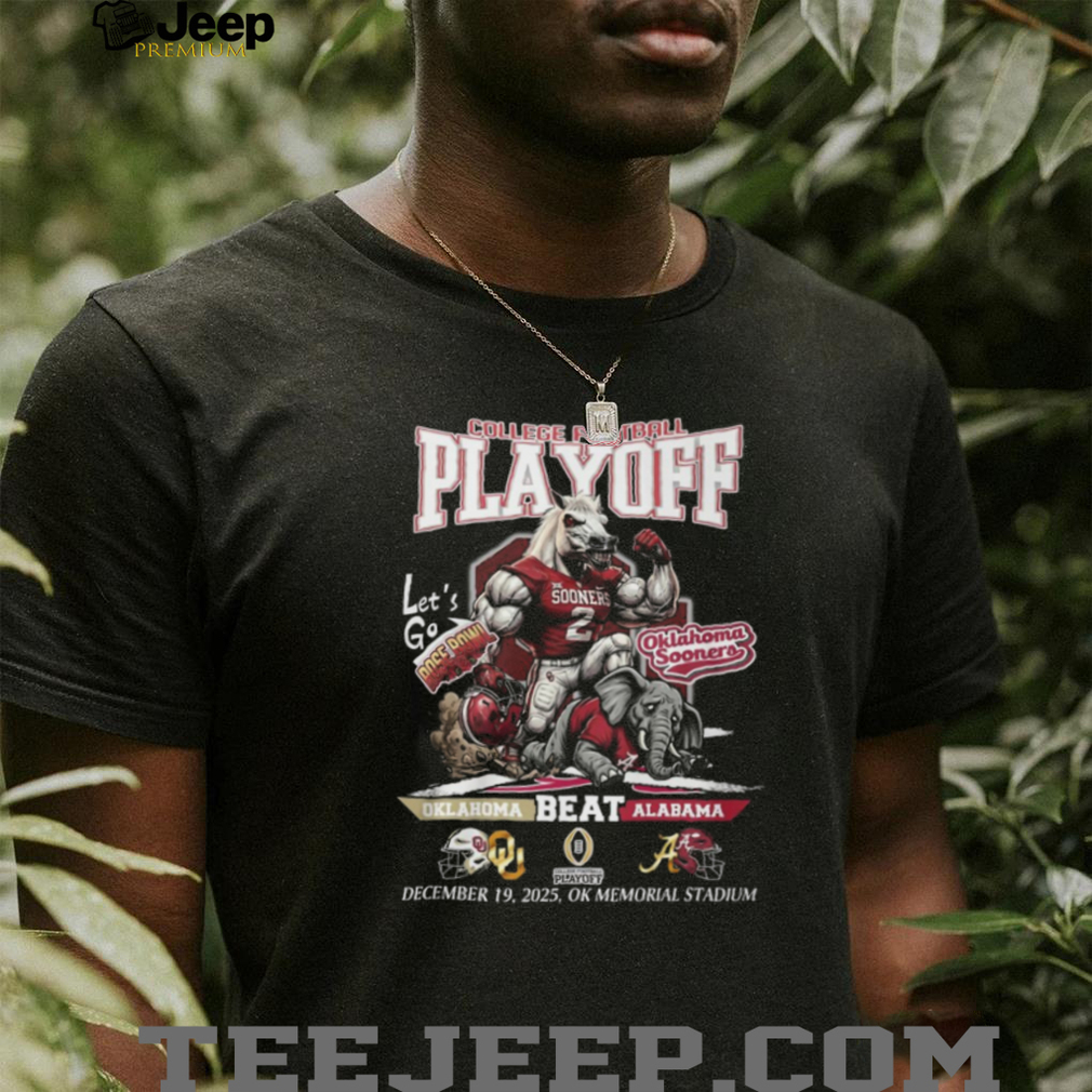 Official Oklahoma Sooners vs. Alabama Crimson Tide College Football Playoff T Shirt Official Oklahoma Sooners vs. Alabama Crimson Tide College Football Playoff T Shirt