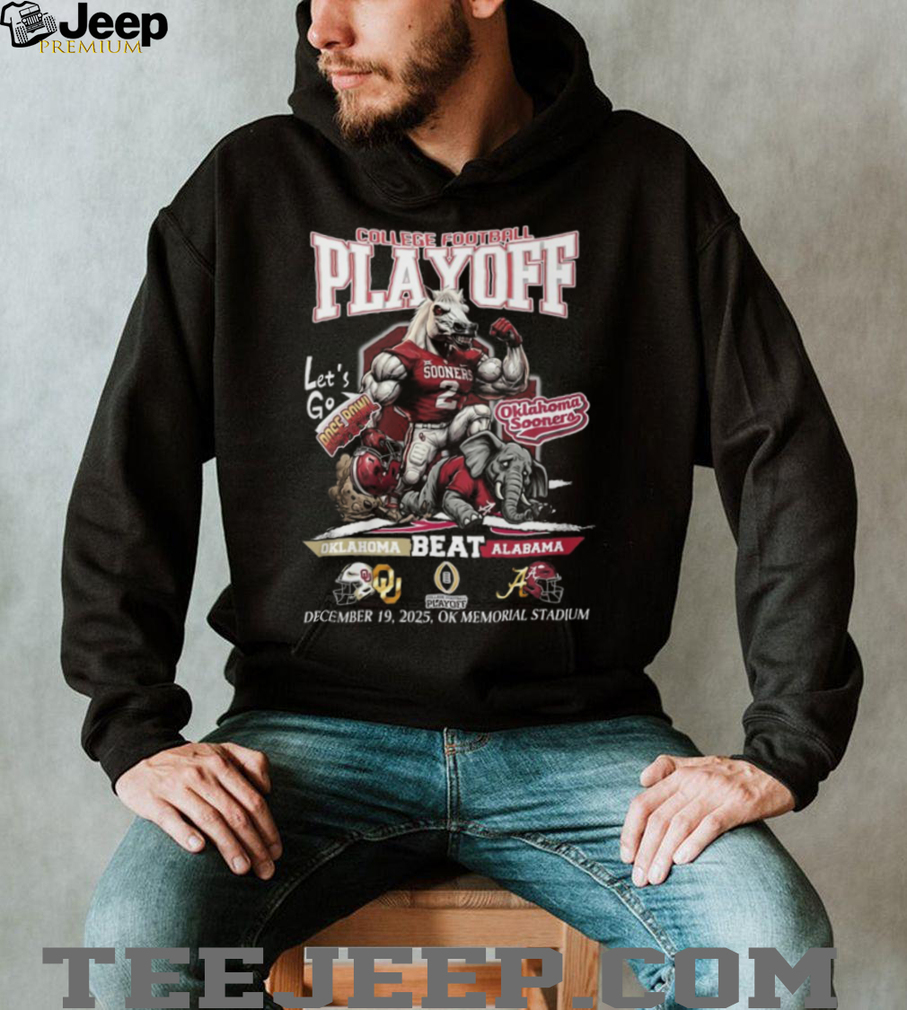 Official Oklahoma Sooners vs. Alabama Crimson Tide College Football Playoff T Shirt Official Oklahoma Sooners vs. Alabama Crimson Tide College Football Playoff T Shirt