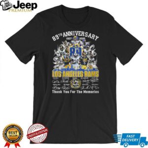Los Angeles Rams 89th Anniversary 1937 2026 Thank You For The Memories T Shirt