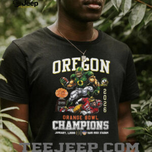Oregon Ducks 2026 Orange Bowl Champions Commemorative T Shirt