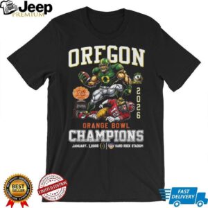 Oregon Ducks 2026 Orange Bowl Champions Commemorative T Shirt