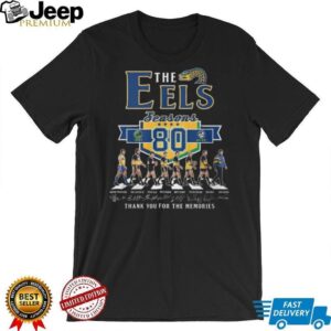Parramatta Eels 80 Seasons Anniversary 1947 2026 Thank You For The Memories T Shirt