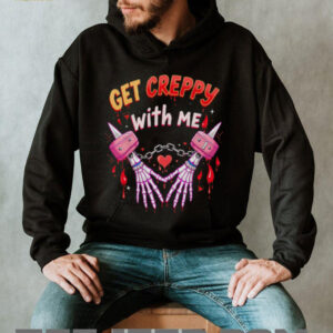 Pastel Goth “Get Creepy With Me” Skeleton Hands Graphic Tee