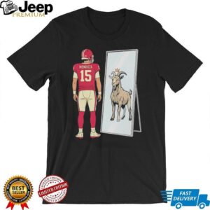 Patrick Mahomes #15 Goat Mirror Reflection Football T Shirt