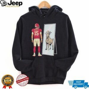 Patrick Mahomes #15 Goat Mirror Reflection Football T Shirt