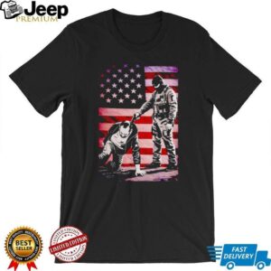 Patriotic American Flag Tactical Operator Soldier Graphic T Shirt
