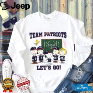 Peanuts Gang Team Patriots “Let's Go!” Football Playbook T Shirt