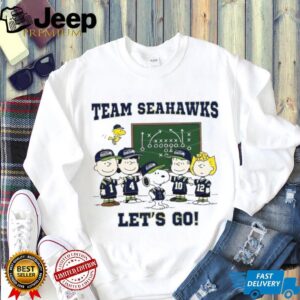 Peanuts Gang Team Seahawks “Let's Go!” Football Playbook T Shirt