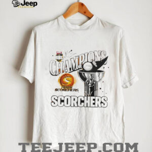 Perth Scorchers BBL Champions Trophy Logo Graphic White T Shirt