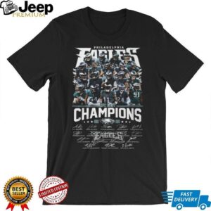 Philadelphia Eagles Player Signatures NFC East Champs Tee Philadelphia Eagles Player Signatures NFC East Champs Tee