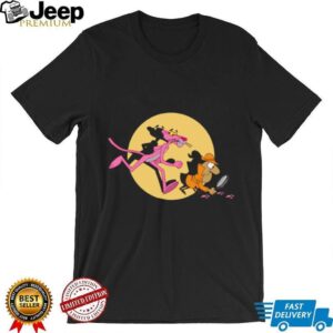 Pink Panther and Inspector Clouseau Retro Cartoon Mystery T Shirt