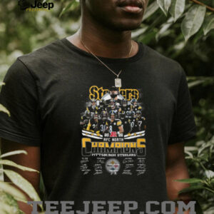 Pittsburgh Steelers 2025 AFC North Division Champions Signature T Shirts Pittsburgh Steelers 2025 AFC North Division Champions Signature T Shirts