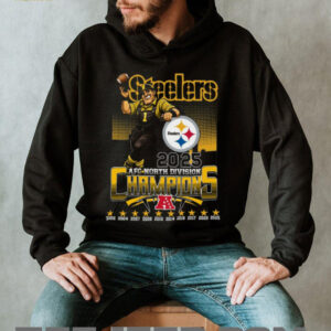 Pittsburgh Steelers AFC North Division Champions 2002 2025 Skyline Gold T Shirt Pittsburgh Steelers AFC North Division Champions 2002 2025 Skyline Gold T Shirt