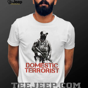 Political Satire T Shirt ICE Agent Domestic Terrorist Graphic Tee
