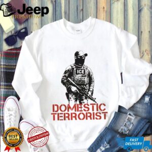 Political Satire T Shirt ICE Agent Domestic Terrorist Graphic Tee