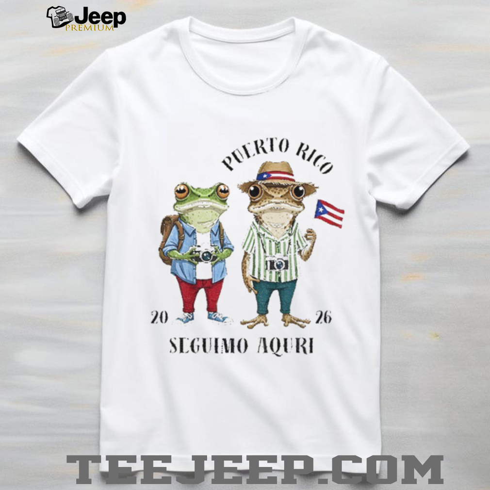 Portland Frog Puerto Rican flag 2026 Seguimo Aquri shirt Portland Frog Puerto Rican flag 2026 Seguimo Aquri shirt