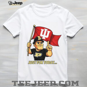 Purdue Pete with flag just for today Indiana Hoosiers Football CFP National Champions shirt