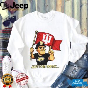 Purdue Pete with flag just for today Indiana Hoosiers Football CFP National Champions shirt