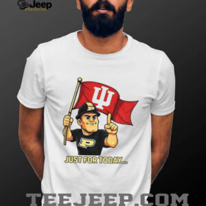 Purdue Pete with flag just for today Indiana Hoosiers Football CFP National Champions shirt