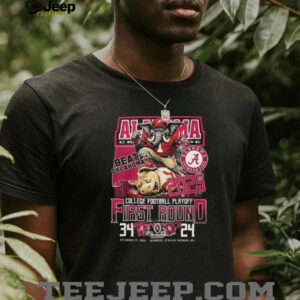 Alabama Crimson Tide vs. Oklahoma Sooners 2025 CFP First Round T Shirt Alabama Crimson Tide vs. Oklahoma Sooners 2025 CFP First Round T Shirt