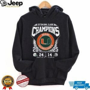 Miami Hurricanes 2025 Cotton Bowl Classic Champions T shirt