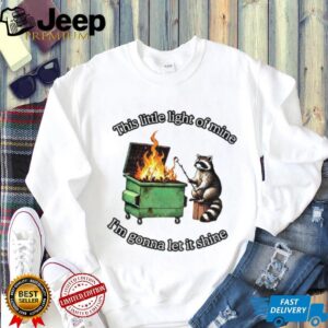 Raccoon Dumpster this little light of mine I’m gonna let it shine shirt