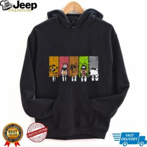 Reservoir Dogs Style Cartoon Hounds Pop Culture Mashup T Shirt