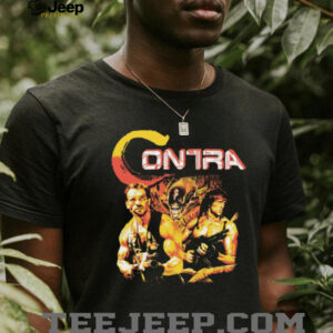 Retro 80s Contra Video Game Action Movie Mashup T Shirt