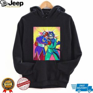 Retro Anime Style Fighting Character Colorful Graphic Gamer T Shirt Retro Anime Style Fighting Character Colorful Graphic Gamer T Shirt