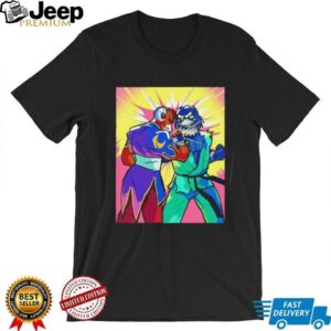 Retro Anime Style Fighting Character Colorful Graphic Gamer T Shirt