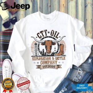 Retro CTT Oil Exploration & Cattle Company Est 2026 White Tee