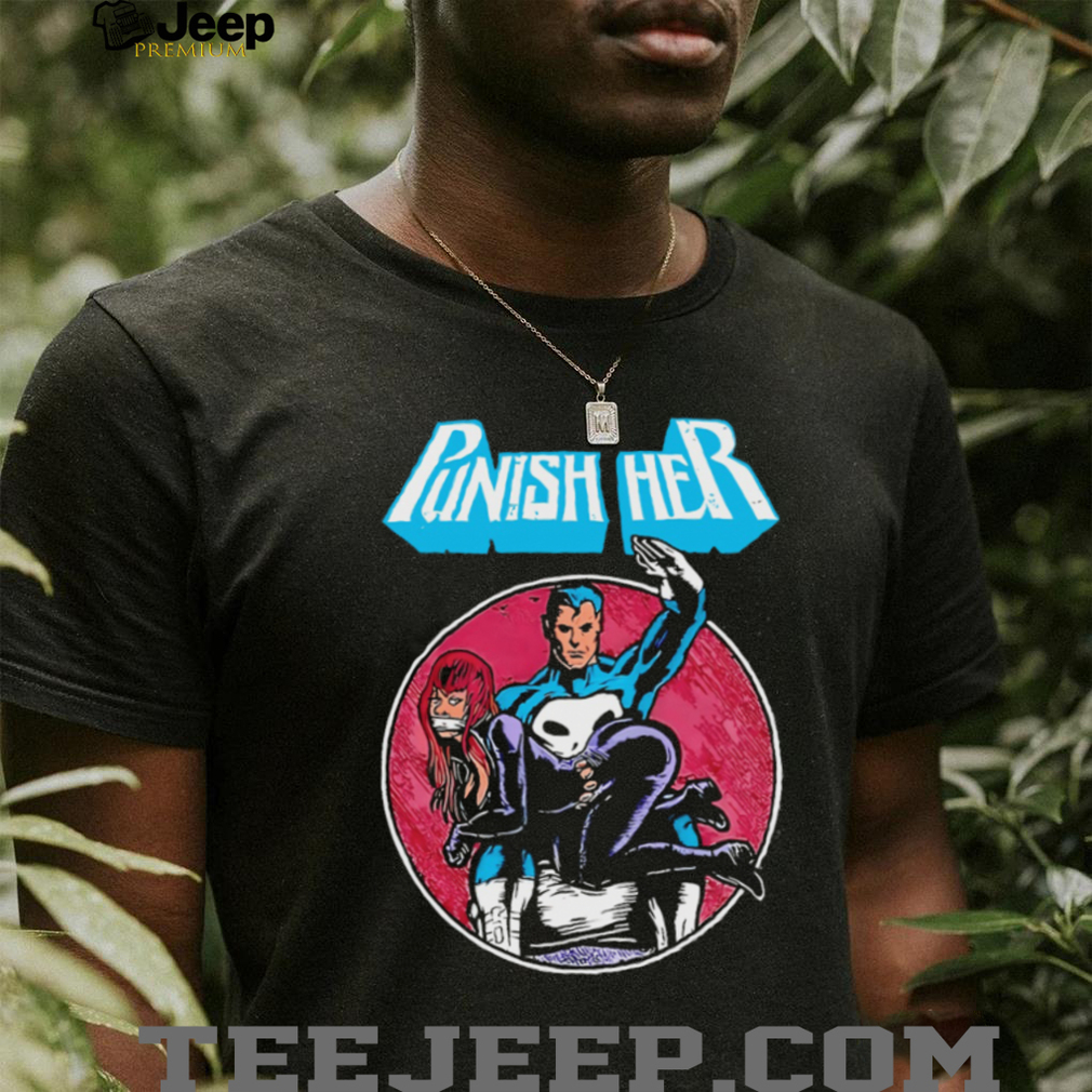 Retro Comic Style “Punish Her” Vigilante Graphic Muscle T shirt Retro Comic Style “Punish Her” Vigilante Graphic Muscle T shirt