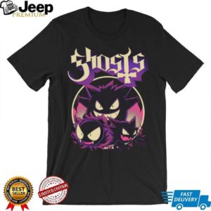 Retro Ghost Type Trio Gengar Haunter Gastly Graphic Tee
