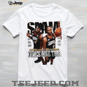 SLAM Magazine VJ Edgecombe & Tyrese Maxey 76ers Basketball T Shirt