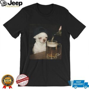 Sad Chihuahua Drinking Beer Meme Sweatshirt Funny Dog Lover Gift