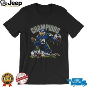 Sam Darnold Blitz Seattle Seahawks 2026 Super Bowl Champions Cartoon T Shirt