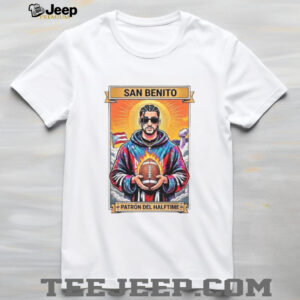 San Benito Patrón Del Halftime Bad Bunny Football Super Bowl Art T Shirt