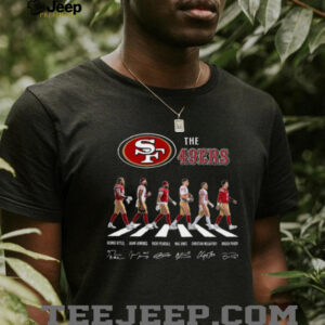 San Francisco 49ers Abbey Road Style T Shirt Kittle, Jennings, Pearsall, Jones, McCaffrey, Purdy