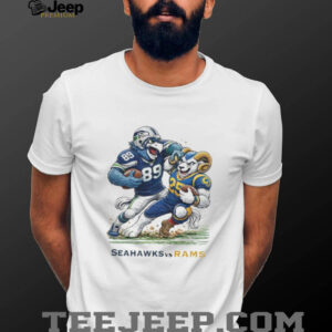Seahawks vs Rams NFL Rivalry Mascot Tackle Football Graphic T Shirt Seahawks vs Rams NFL Rivalry Mascot Tackle Football Graphic T Shirt