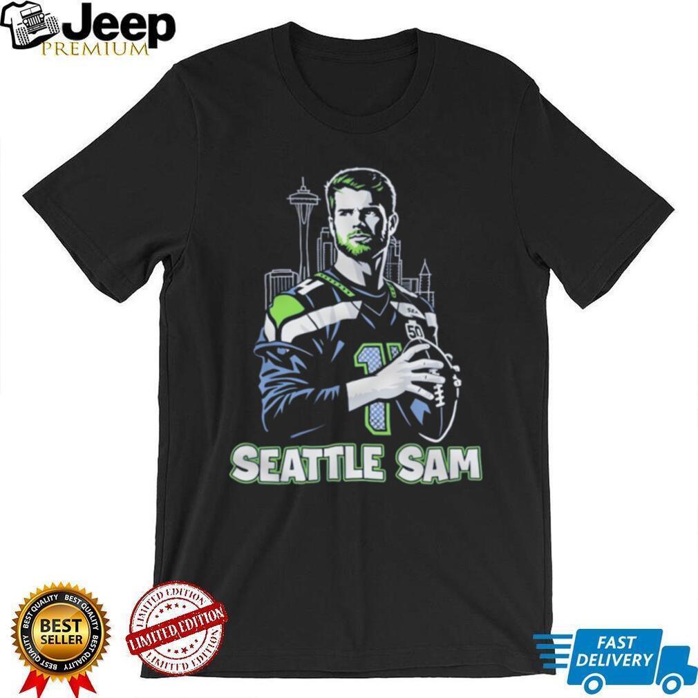 Seattle Sam Darnold Seahawks Skyline Player Tribute T Shirt Seattle Sam Darnold Seahawks Skyline Player Tribute T Shirt