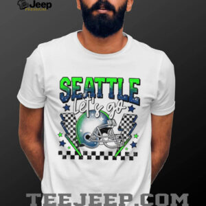 Seattle Seahawks Football Let’s Go Helmet Retro Racing Theme T Shirt Seattle Seahawks Football Let’s Go Helmet Retro Racing Theme T Shirt