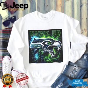 Seattle Seahawks Hawk Up Electric Neon Mascot Graphic T Shirt Seattle Seahawks Hawk Up Electric Neon Mascot Graphic T Shirt