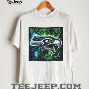 Seattle Seahawks Hawk Up Electric Neon Mascot Graphic T Shirt