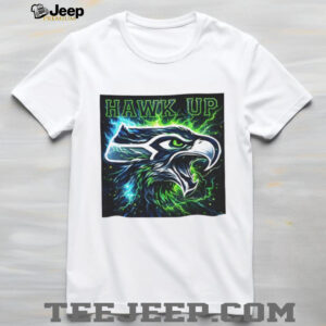 Seattle Seahawks Hawk Up Electric Neon Mascot Graphic T Shirt