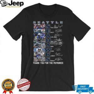 Seattle Seahawks Legends Signatures Thank You For The Memories Black Sweatshirt Seattle Seahawks Legends Signatures Thank You For The Memories Black Sweatshirt