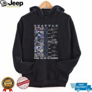 Seattle Seahawks Legends Signatures Thank You For The Memories Black Sweatshirt