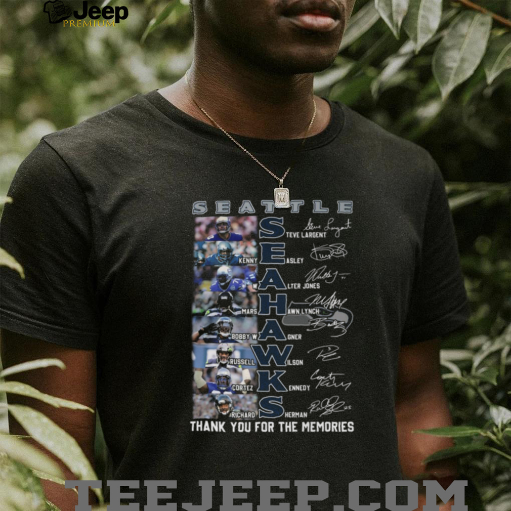 Seattle Seahawks Legends Signatures Thank You For The Memories Black Sweatshirt Seattle Seahawks Legends Signatures Thank You For The Memories Black Sweatshirt